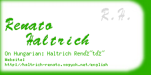 renato haltrich business card